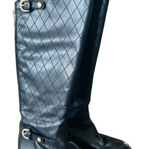 Anne Klein Black Quilted Boots